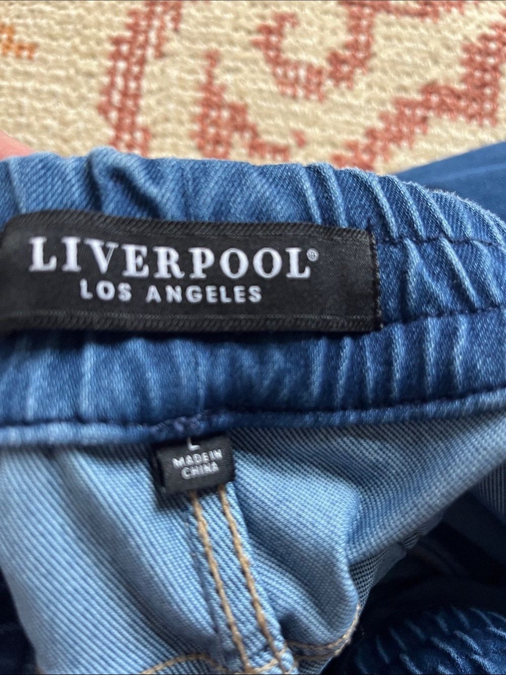 Liverpool Jean Company Drawstring Jogger Pants Size Large - Picture 7 of 9